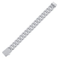 Cubano Moissanite Cuban Link Bracelet in Sterling Silver