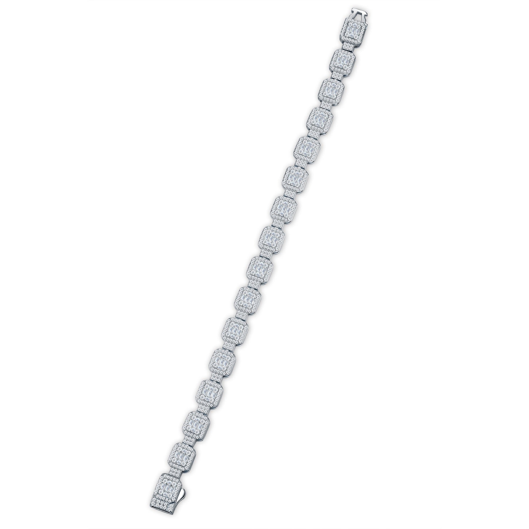 Tavolette Moissanite Tennis Bracelet in Sterling Silver