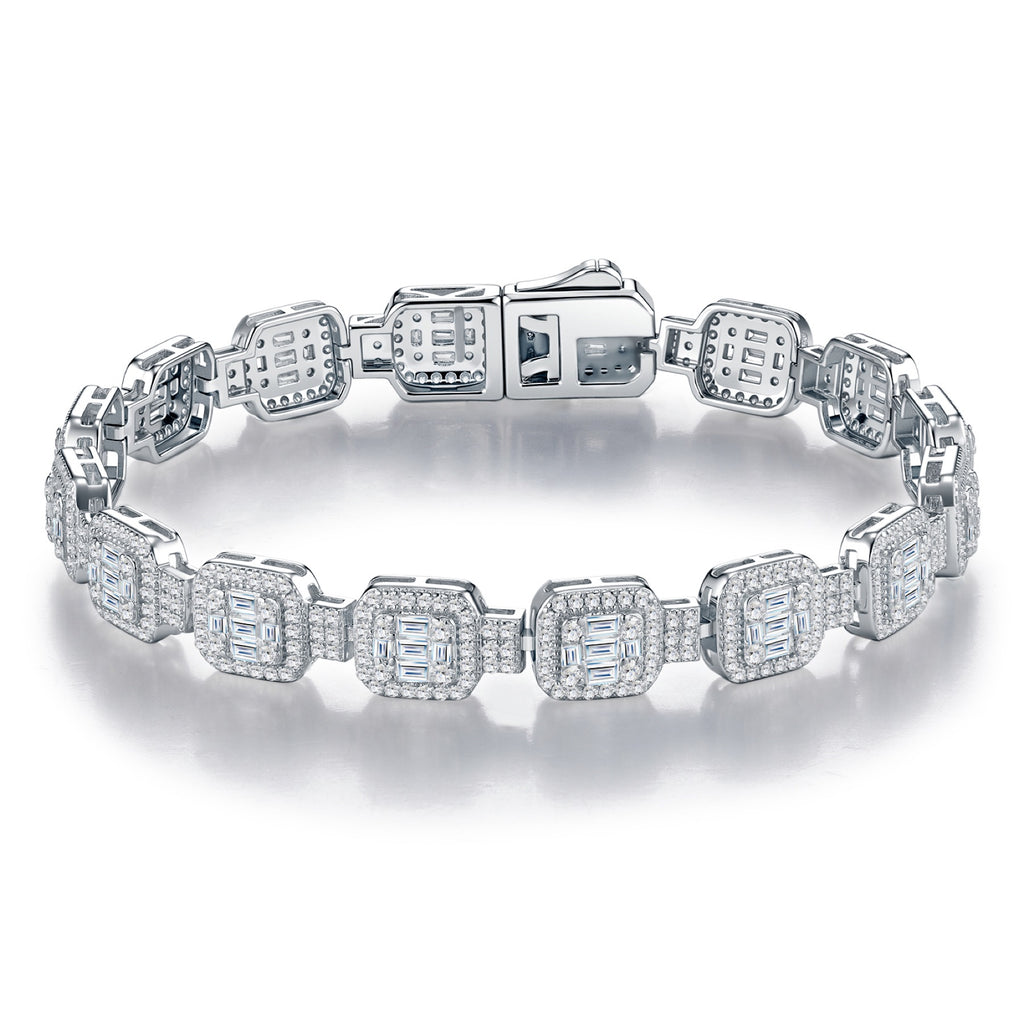 Tavolette Moissanite Tennis Bracelet in Sterling Silver