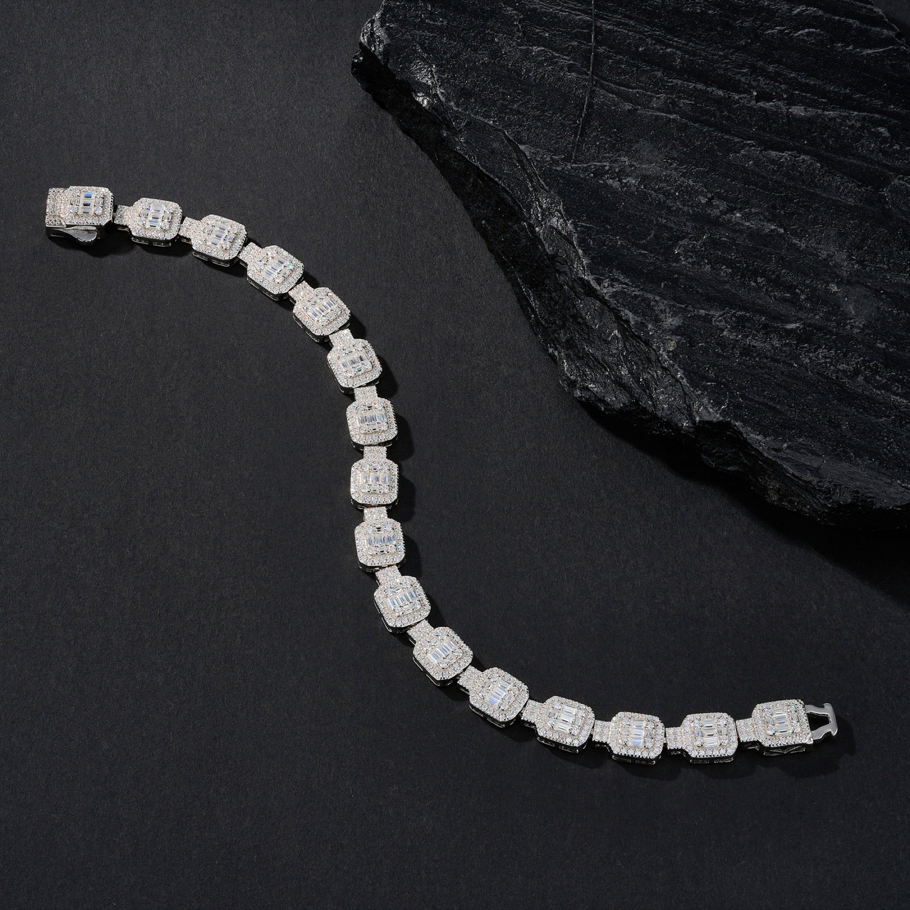 Tavolette Moissanite Tennis Bracelet in Sterling Silver