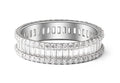 Skyline 4.3 Carat Baguette Moissanite Eternity Ring in Sterling Silver