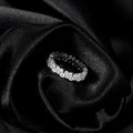 Duette 2.5 Carat Double Row Moissanite Eternity Ring in Sterling Silver