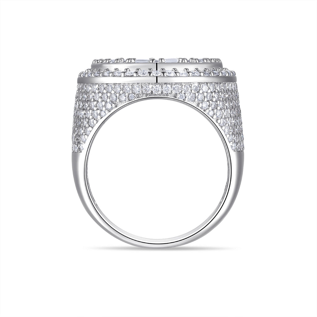 Summit Moissanite Men's Ring in S925 Sterling Silver