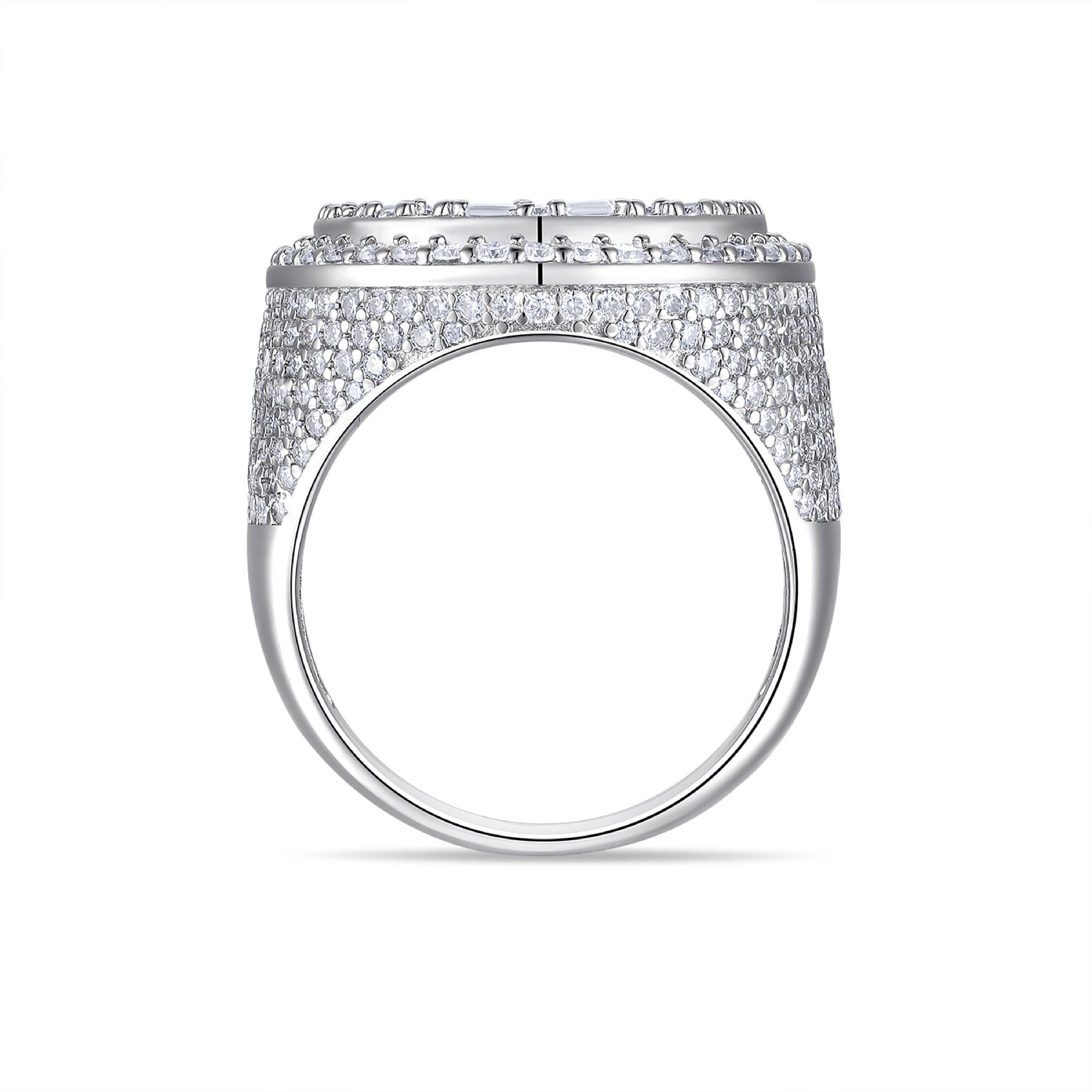 Summit Moissanite Men's Ring in S925 Sterling Silver