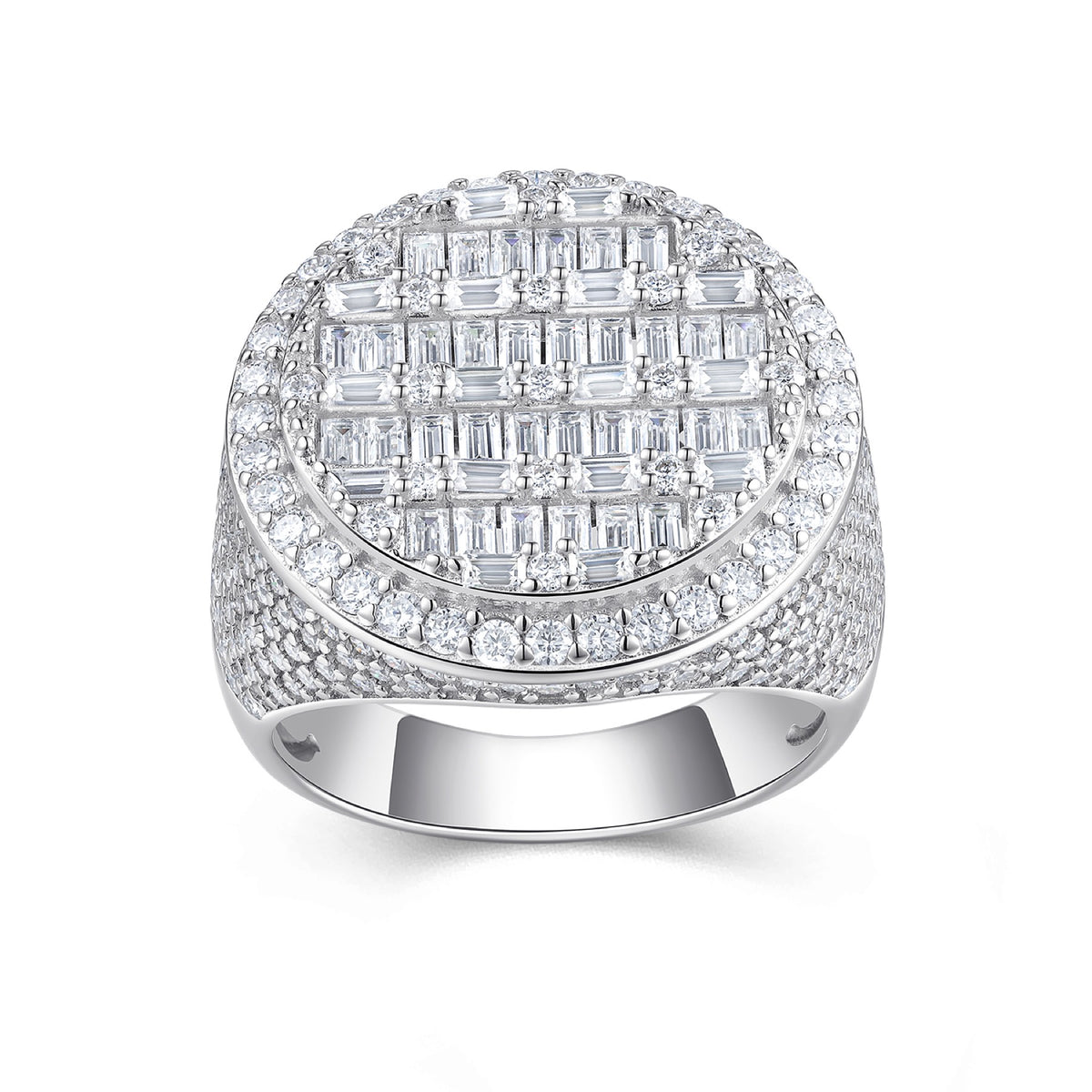Summit Moissanite Men's Ring in S925 Sterling Silver