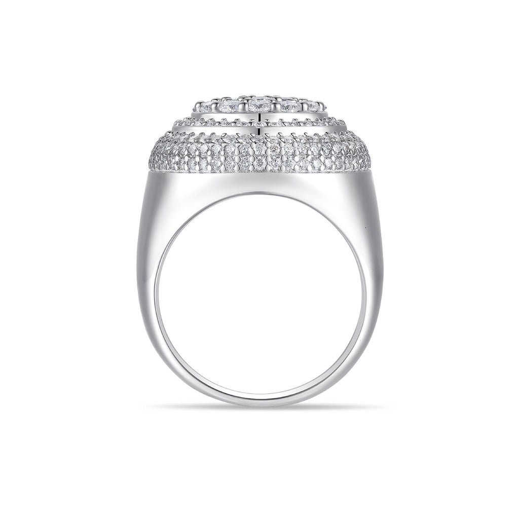 Meridian Moissanite Men's Ring in S925 Sterling Silver