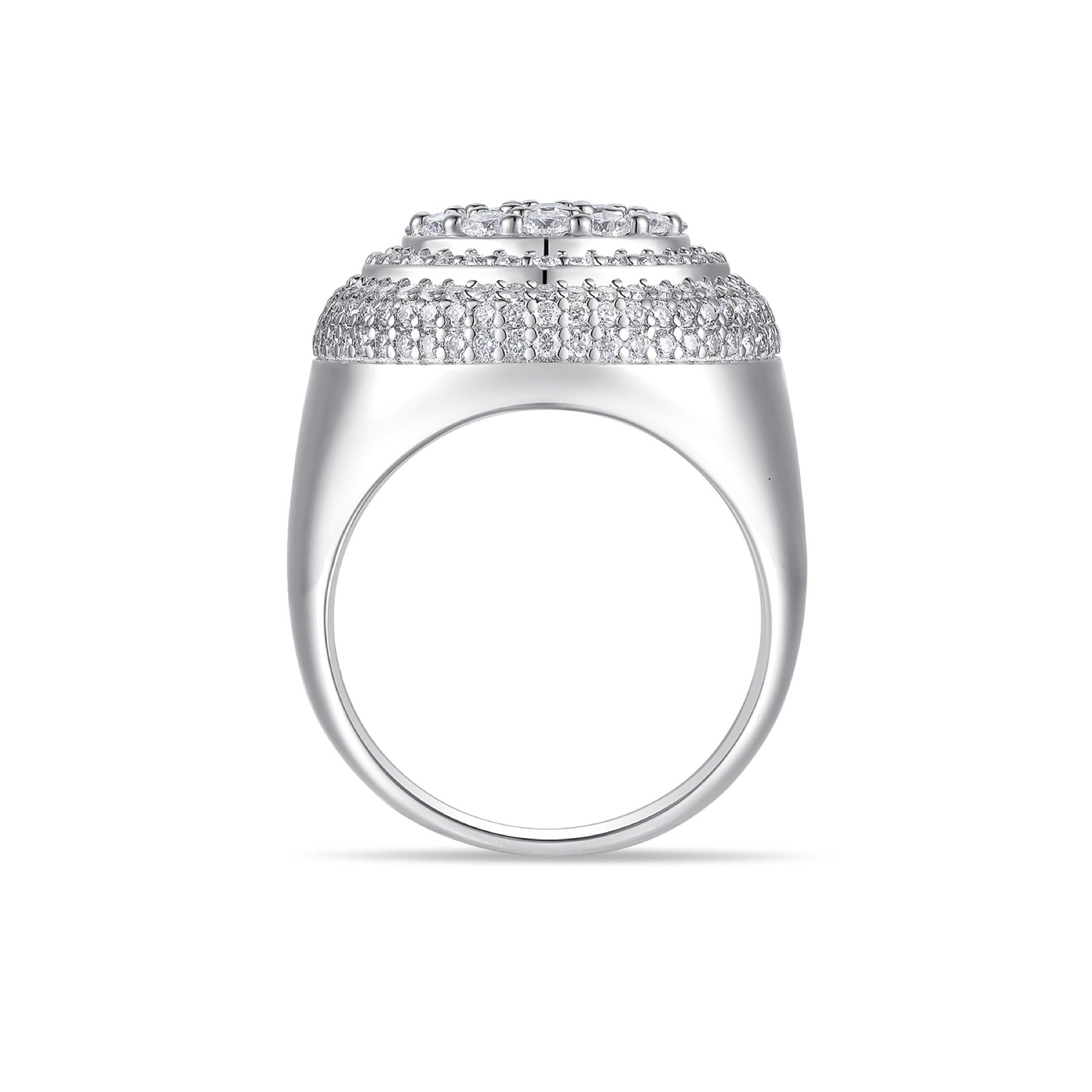 Meridian Moissanite Men's Ring in S925 Sterling Silver
