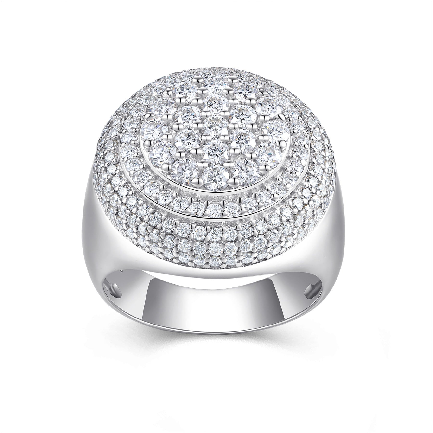 Meridian Moissanite Men's Ring in S925 Sterling Silver