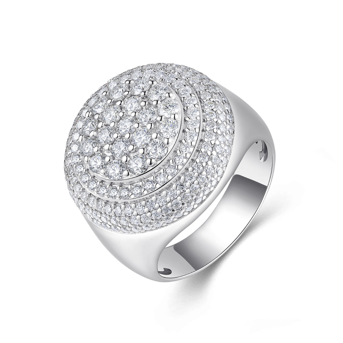 Meridian Moissanite Men's Ring in S925 Sterling Silver