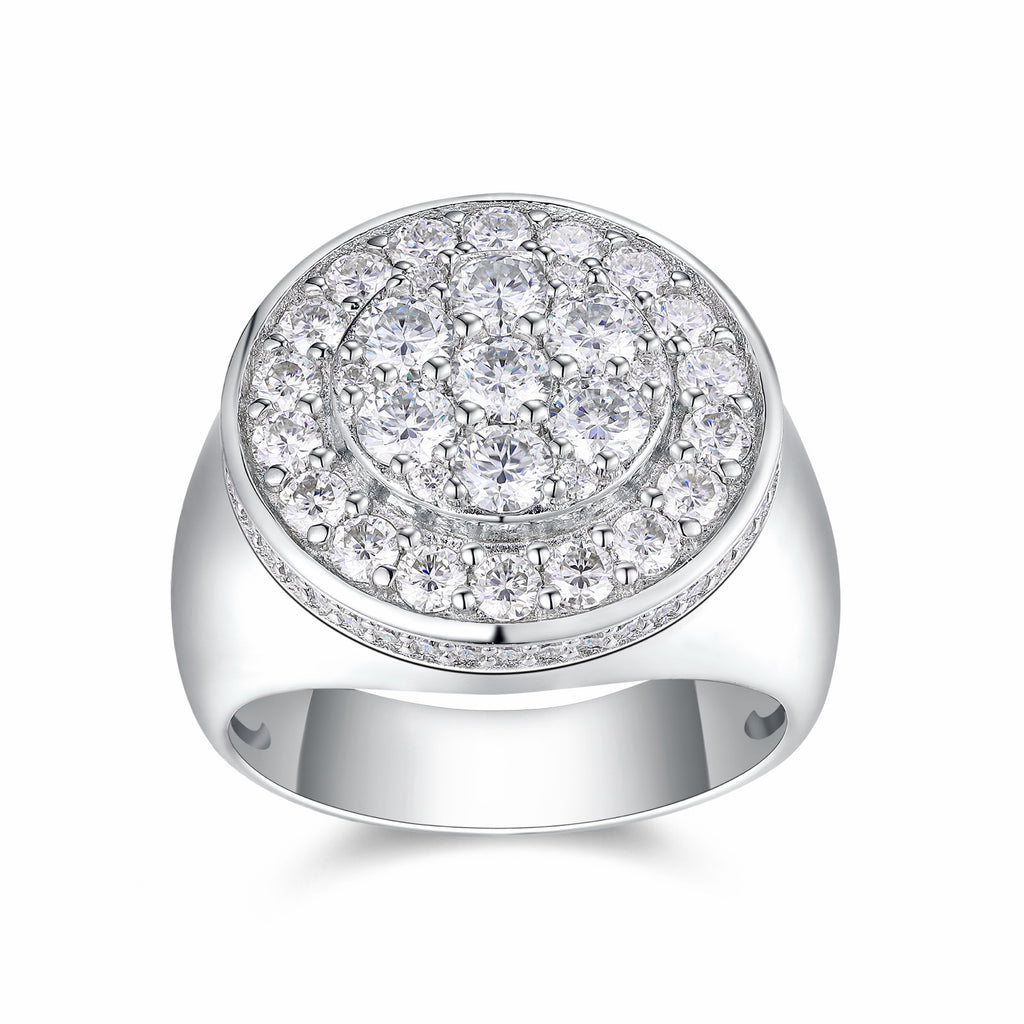 Regent Moissanite Men's Ring in S925 Sterling Silver