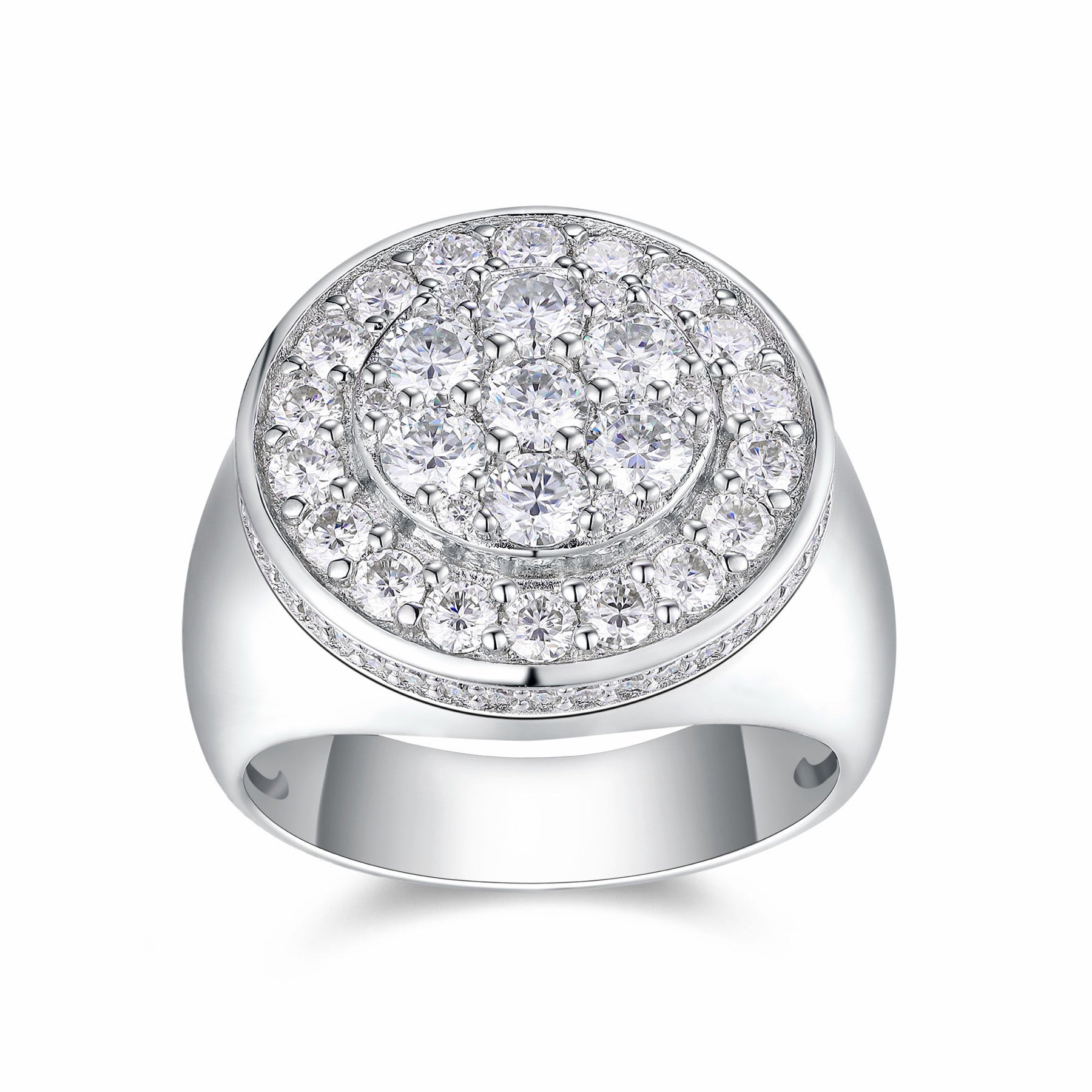 Regent Moissanite Men's Ring in S925 Sterling Silver