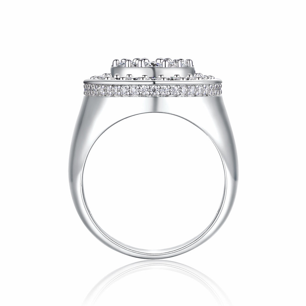 Regent Moissanite Men's Ring in S925 Sterling Silver