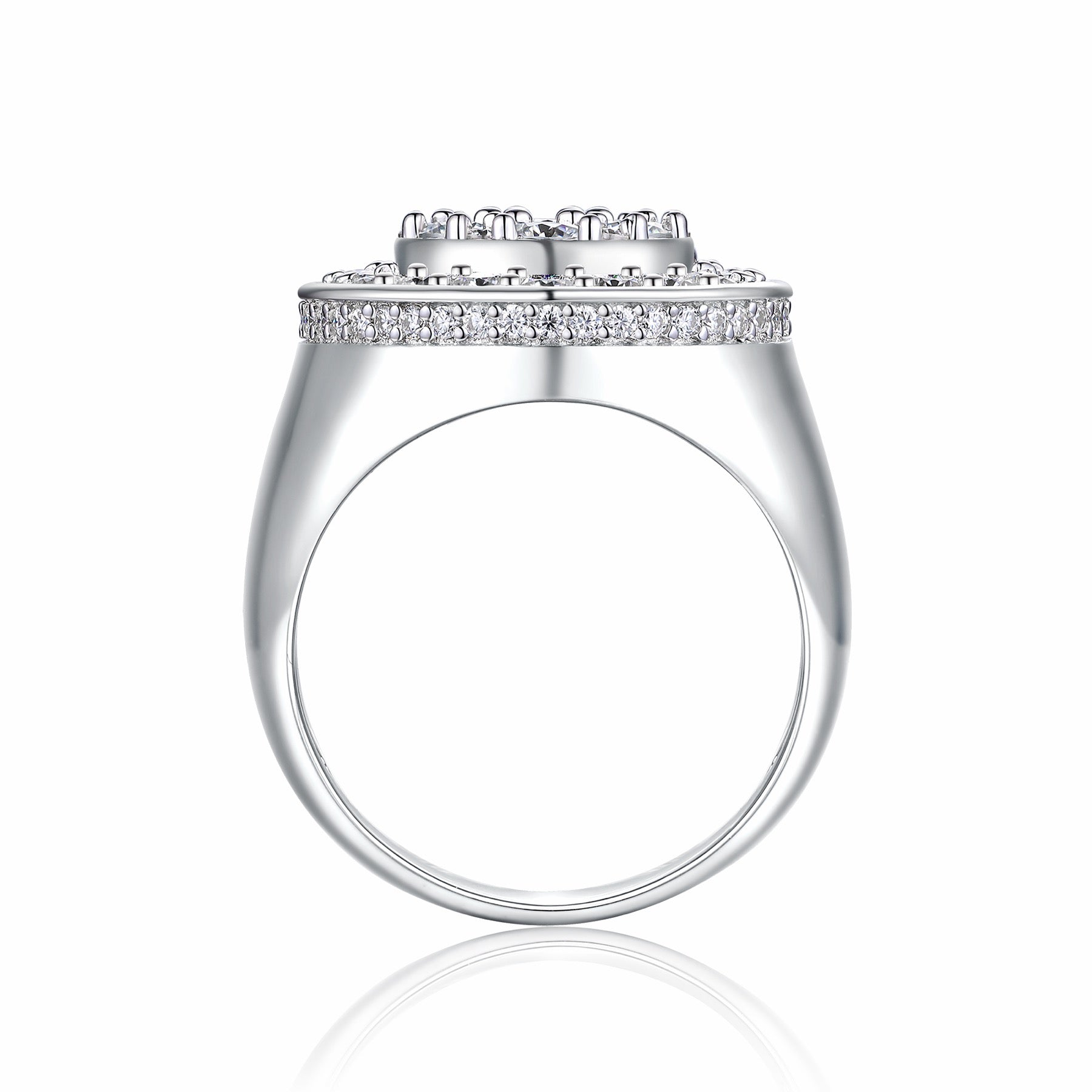 Regent Moissanite Men's Ring in S925 Sterling Silver