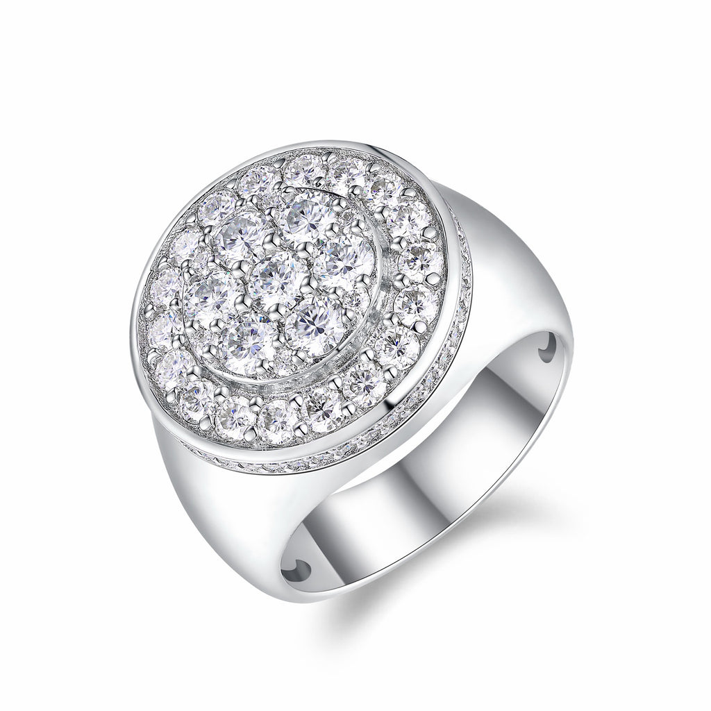 Regent Moissanite Men's Ring in S925 Sterling Silver