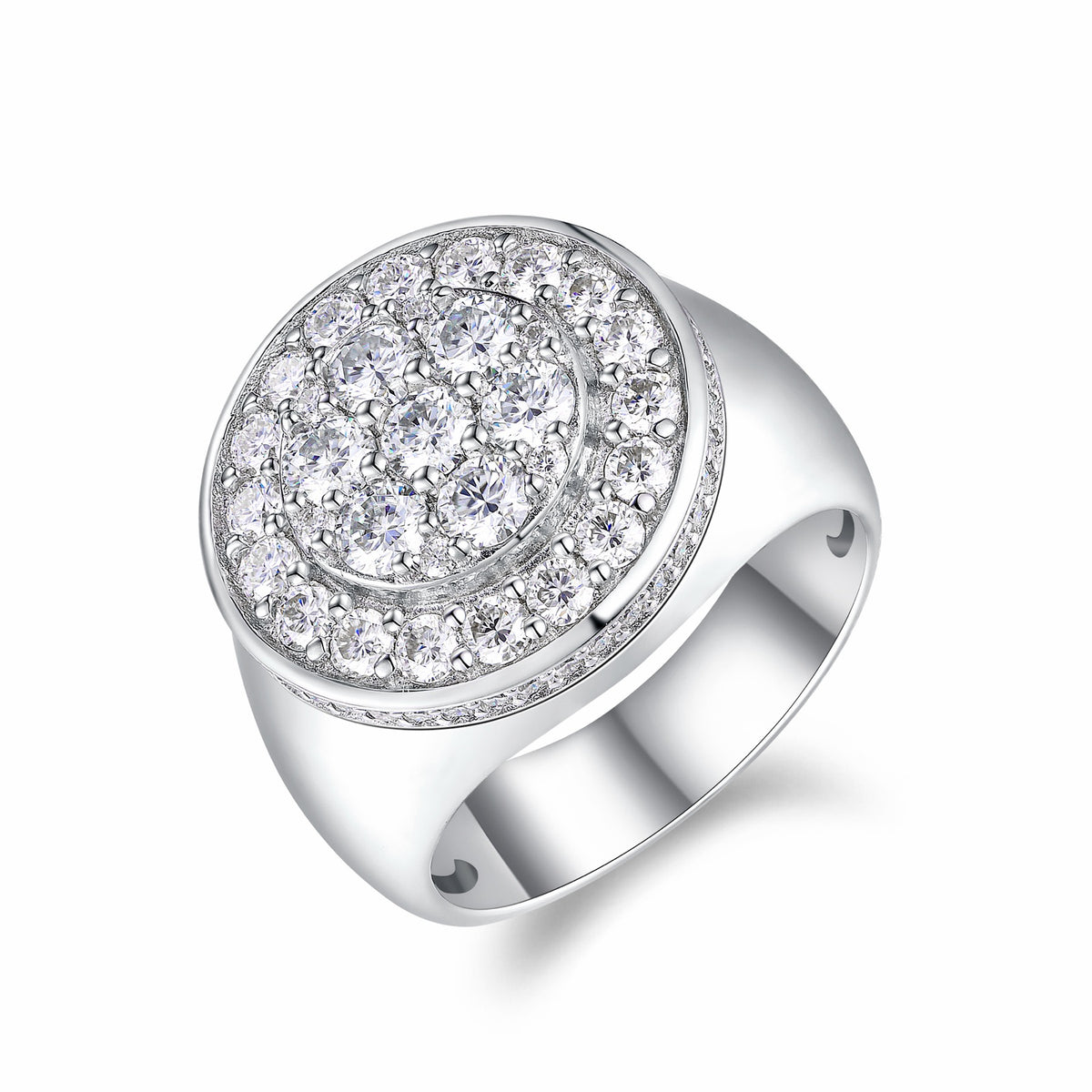 Regent Moissanite Men's Ring in S925 Sterling Silver