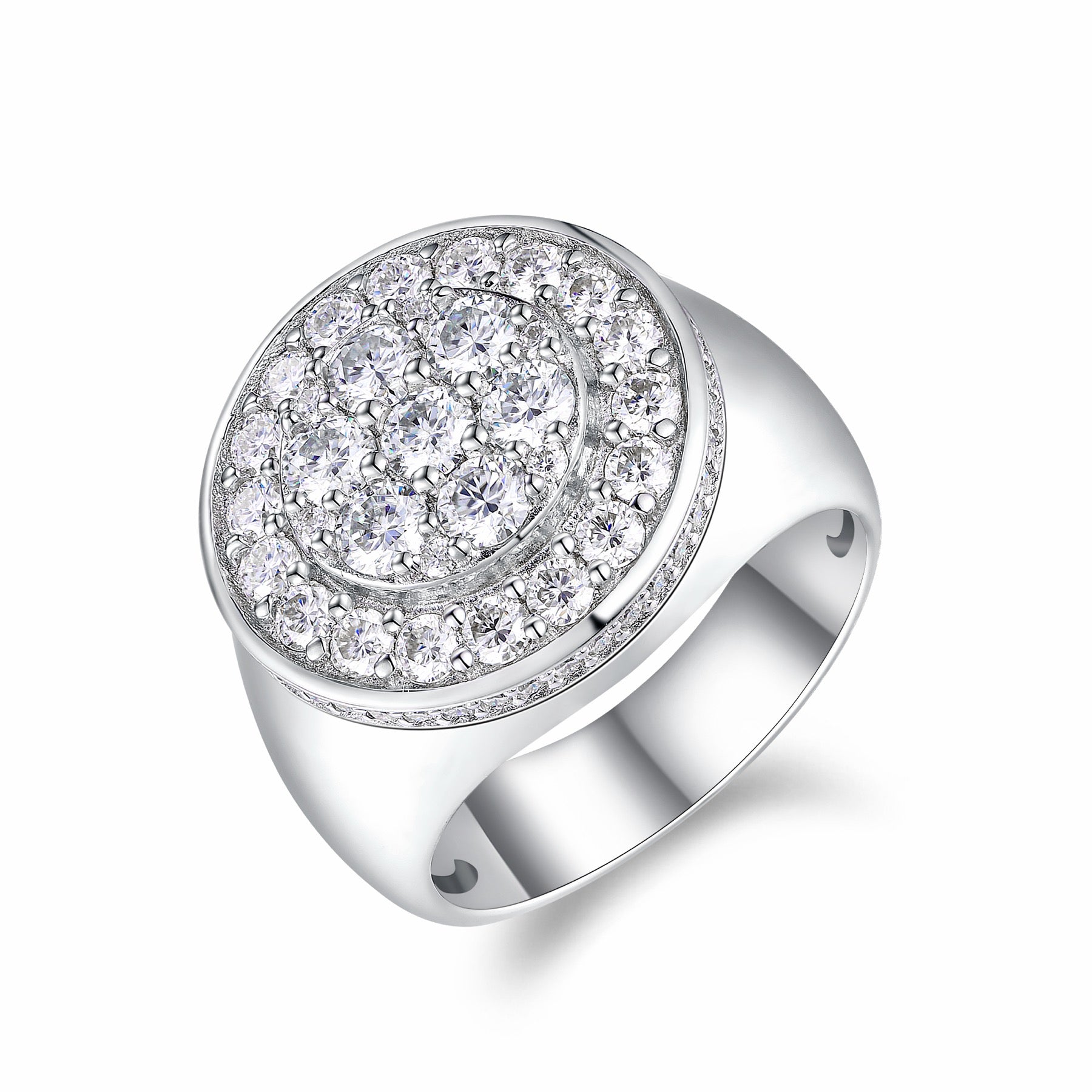 Regent Moissanite Men's Ring in S925 Sterling Silver