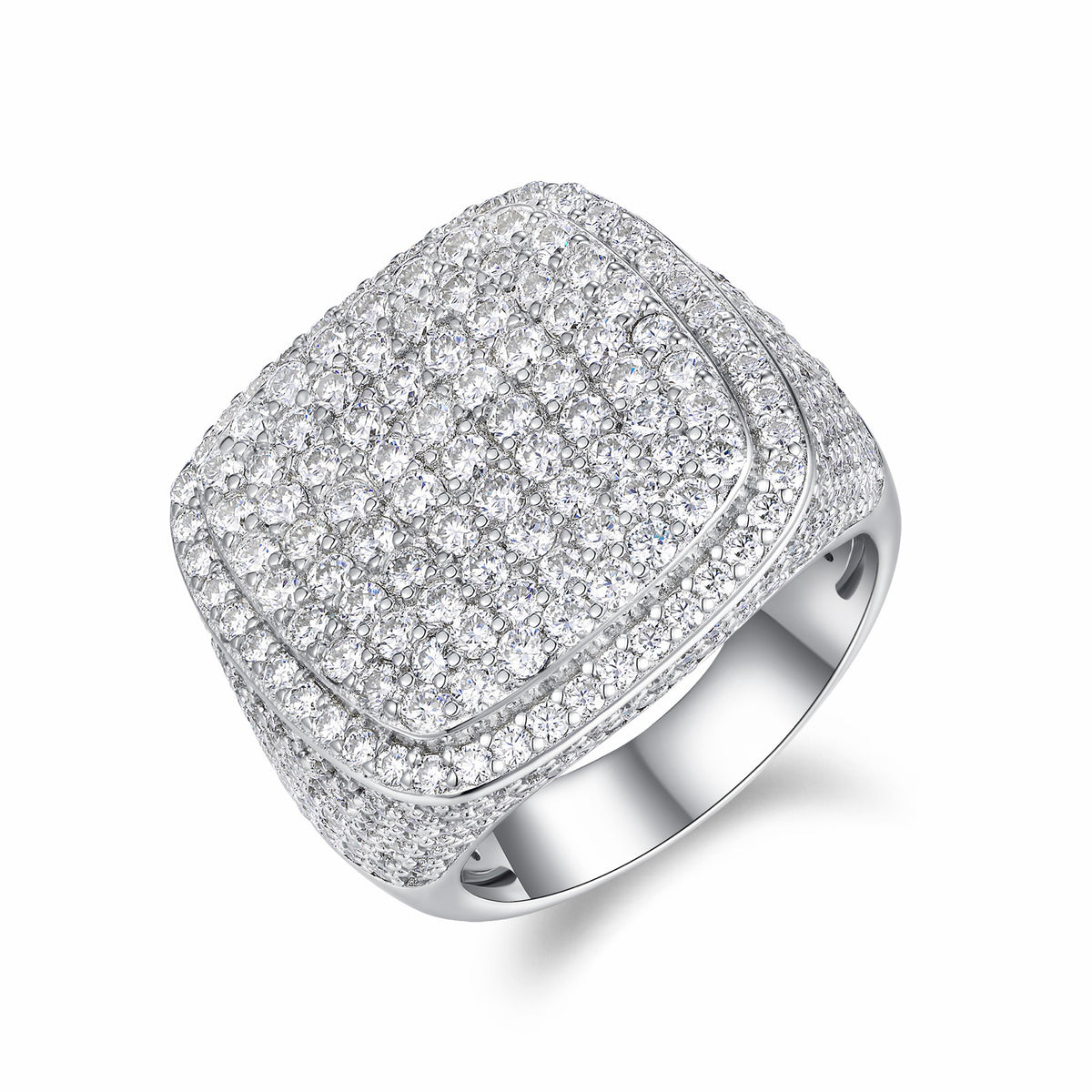 Royale Moissanite Men's Ring in S925 Sterling Silver