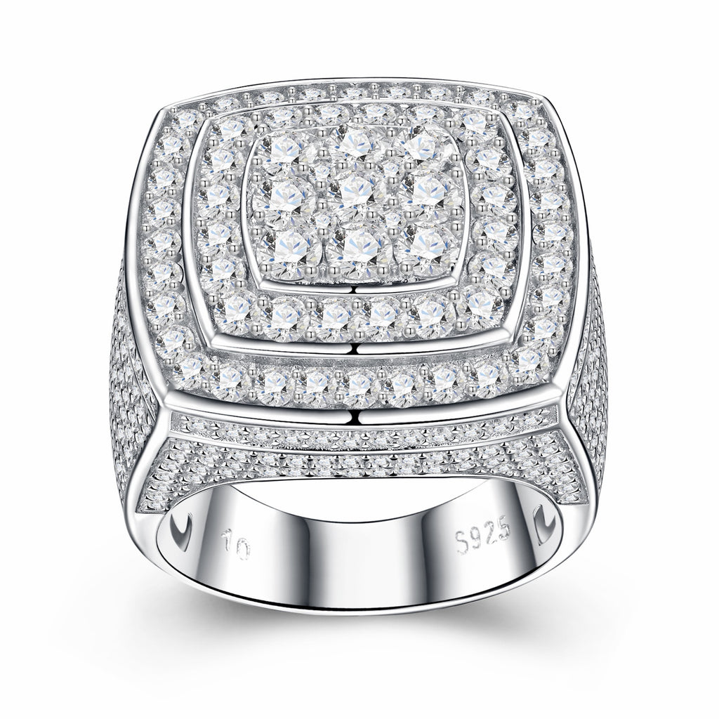 Titan Moissanite Men's Ring in S925 Sterling Silver