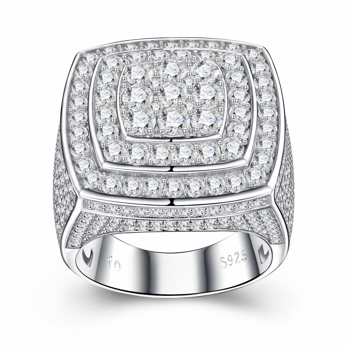 Titan Moissanite Men's Ring in S925 Sterling Silver