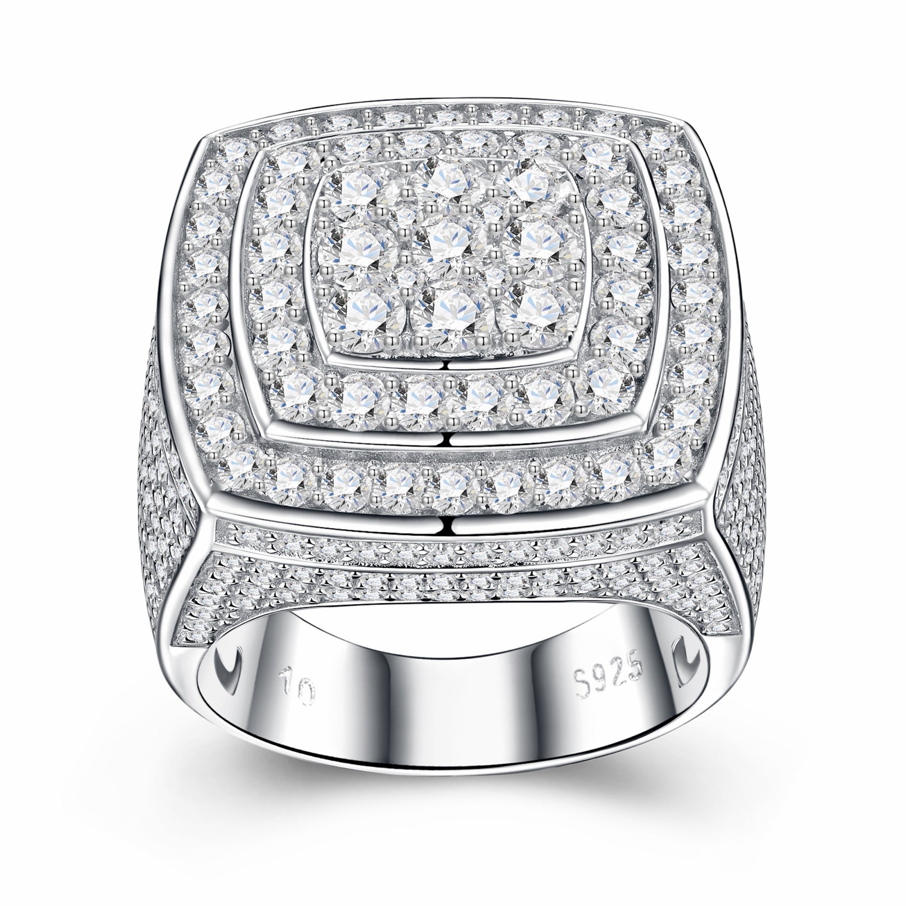 Titan Moissanite Men's Ring in S925 Sterling Silver