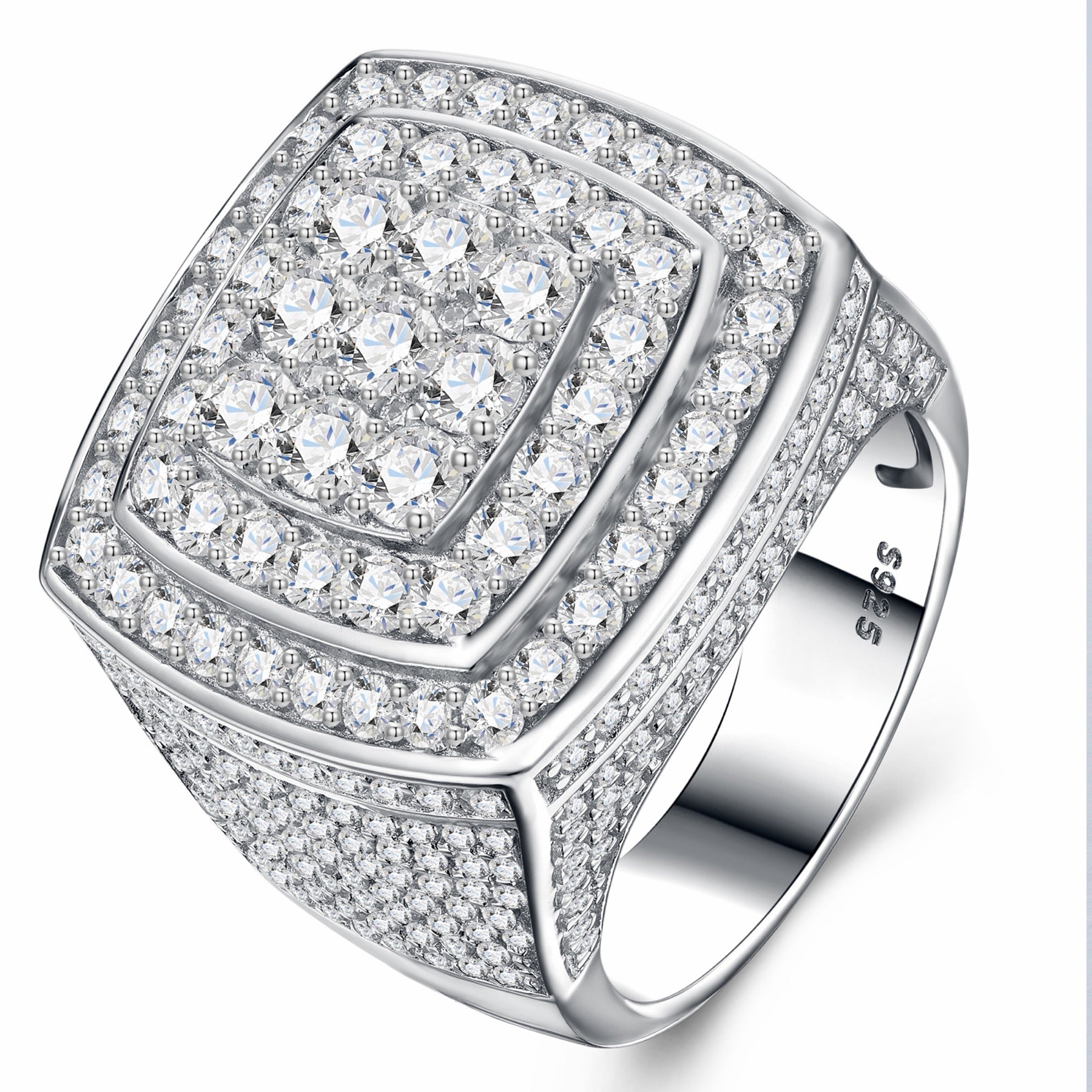 Titan Moissanite Men's Ring in S925 Sterling Silver