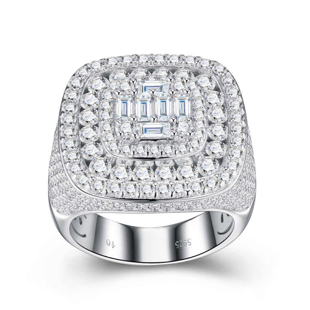 Baron Moissanite Men's Ring in S925 Sterling Silver