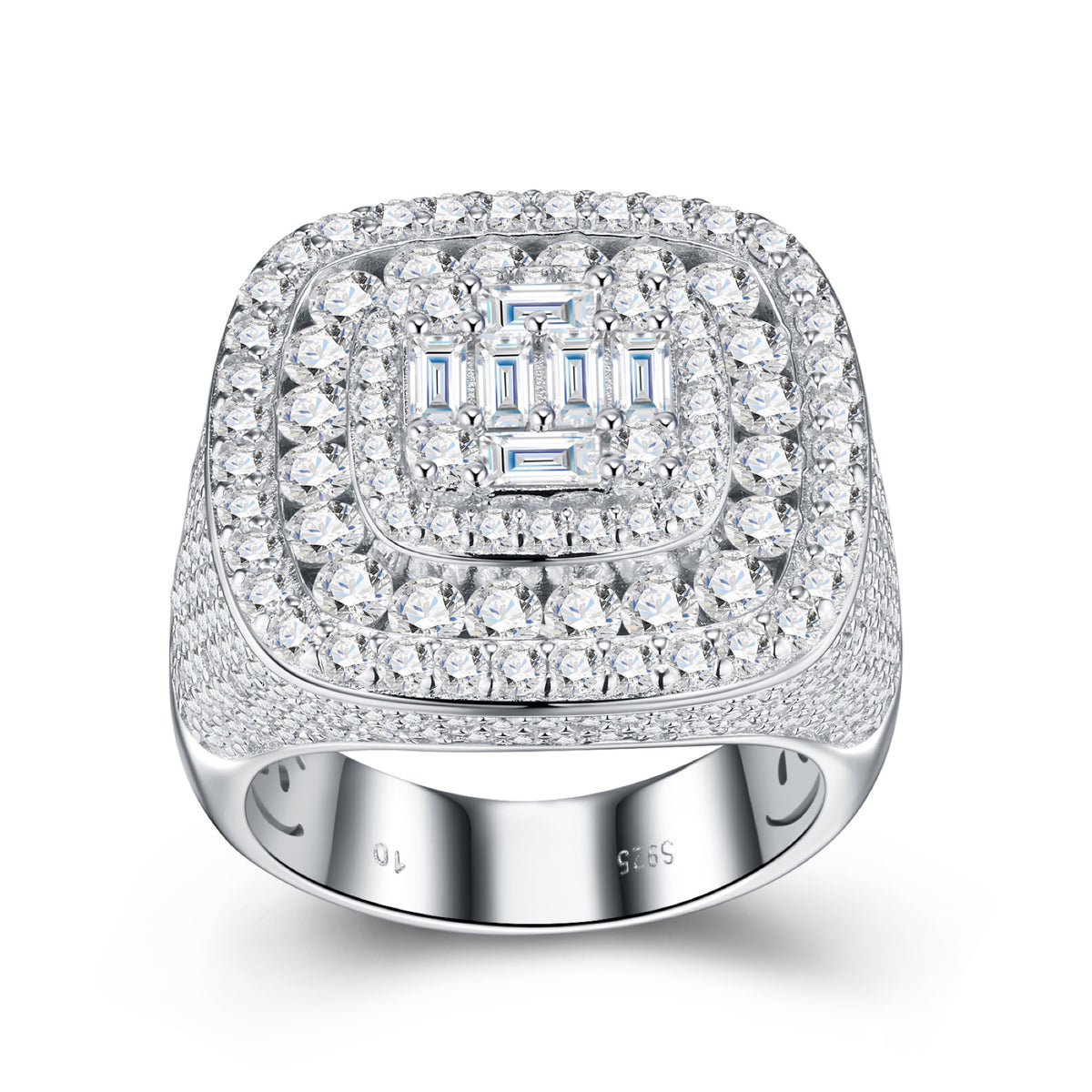Baron Moissanite Men's Ring in S925 Sterling Silver