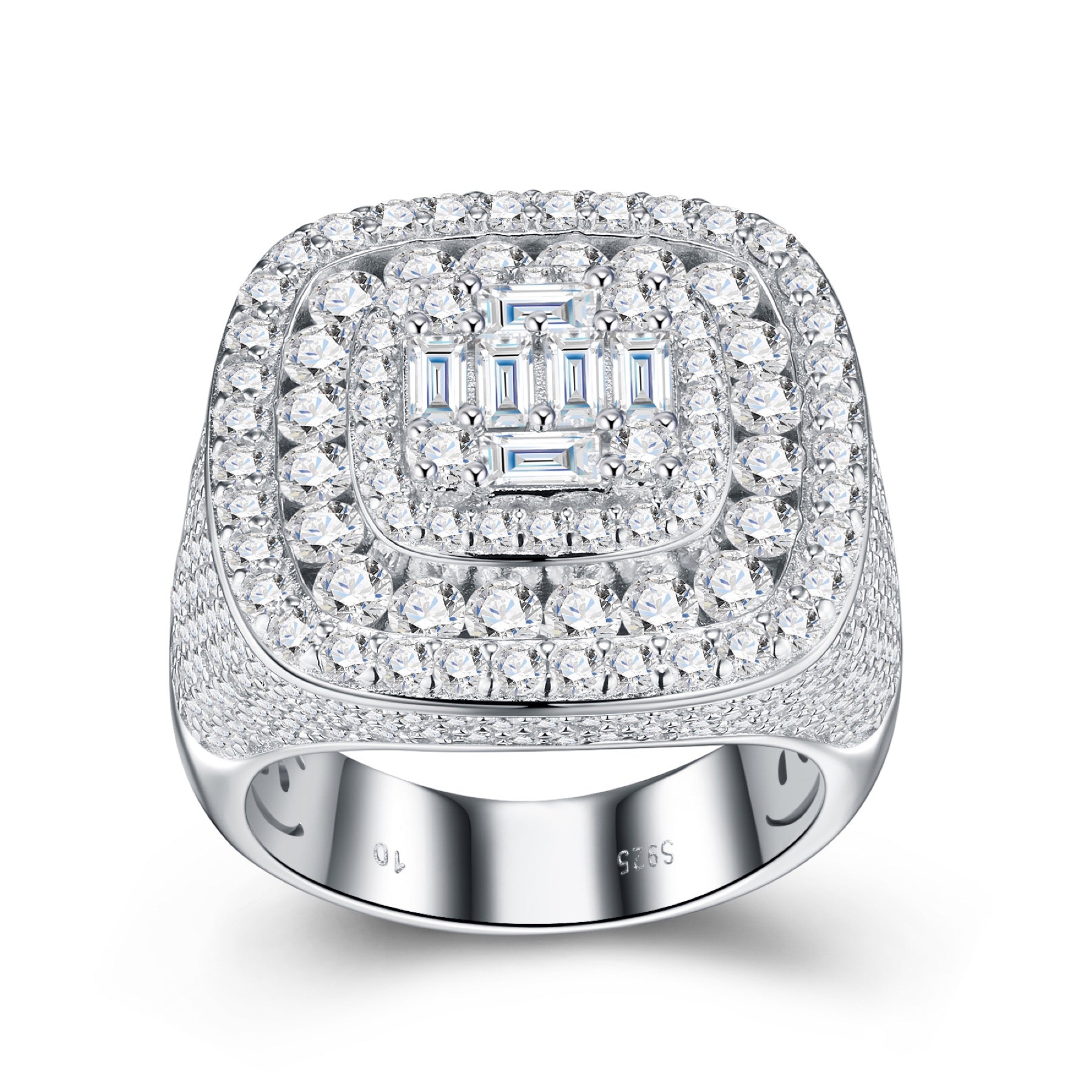 Baron Moissanite Men's Ring in S925 Sterling Silver