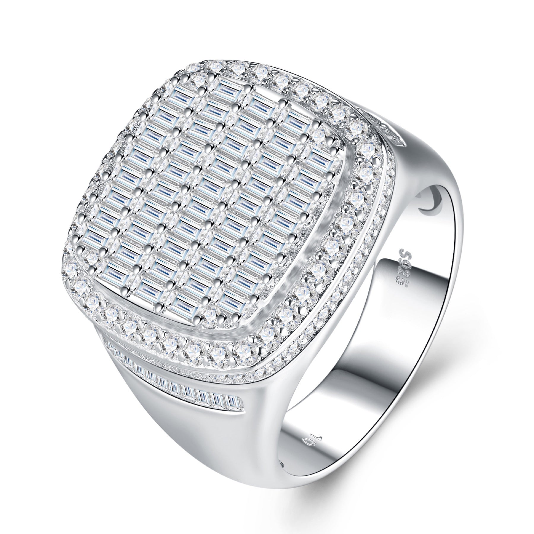 Ironside Moissanite Men's Ring in S925 Sterling Silver