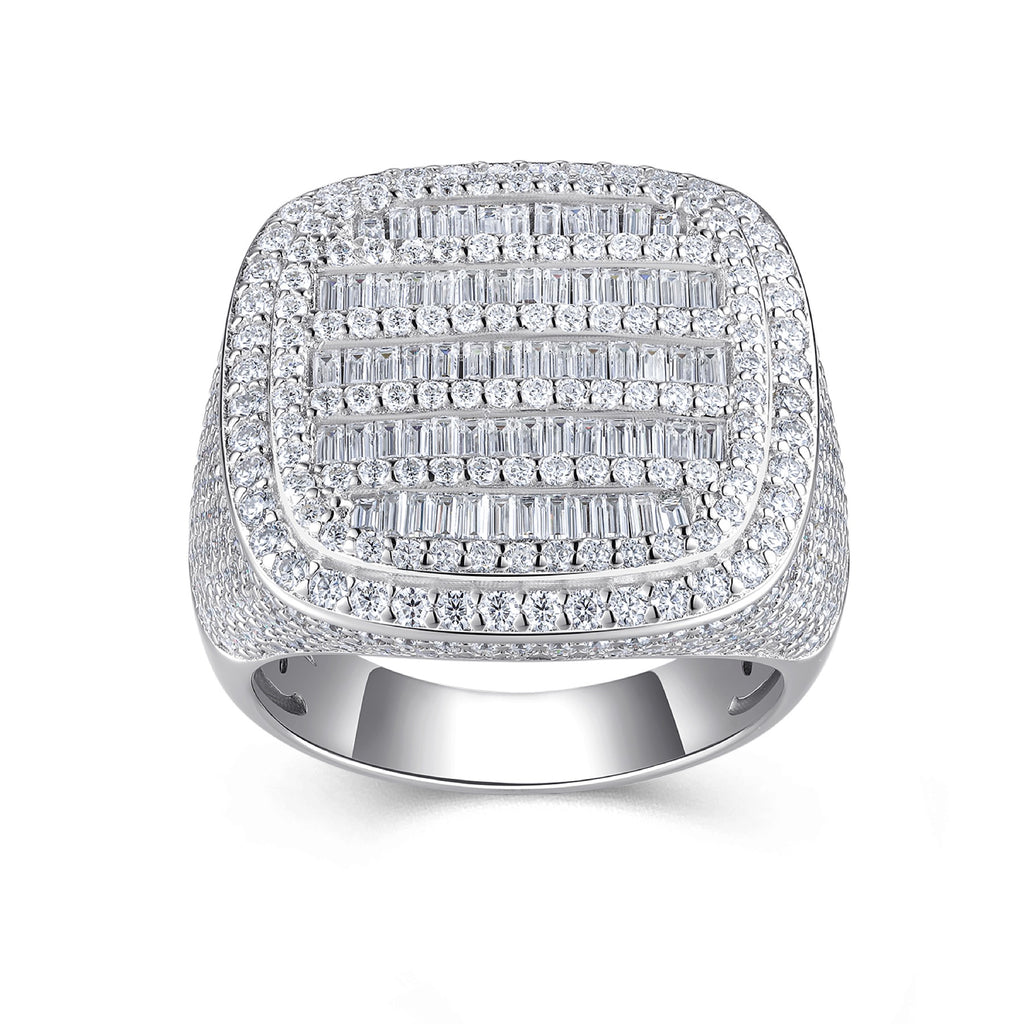 Bastion Moissanite Men's Ring in S925 Sterling Silver