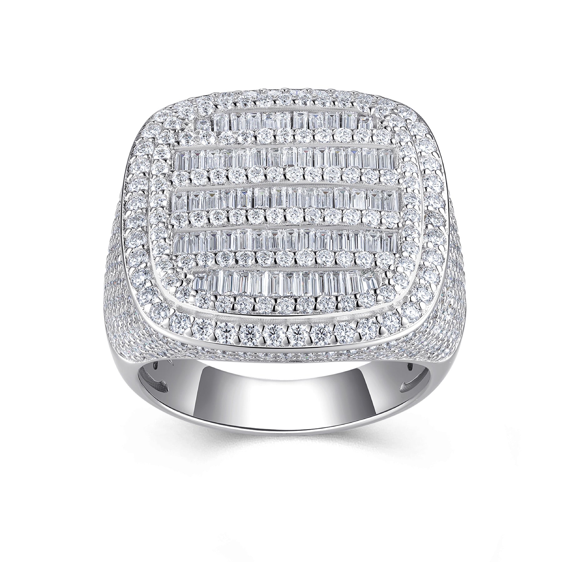 Bastion Moissanite Men's Ring in S925 Sterling Silver