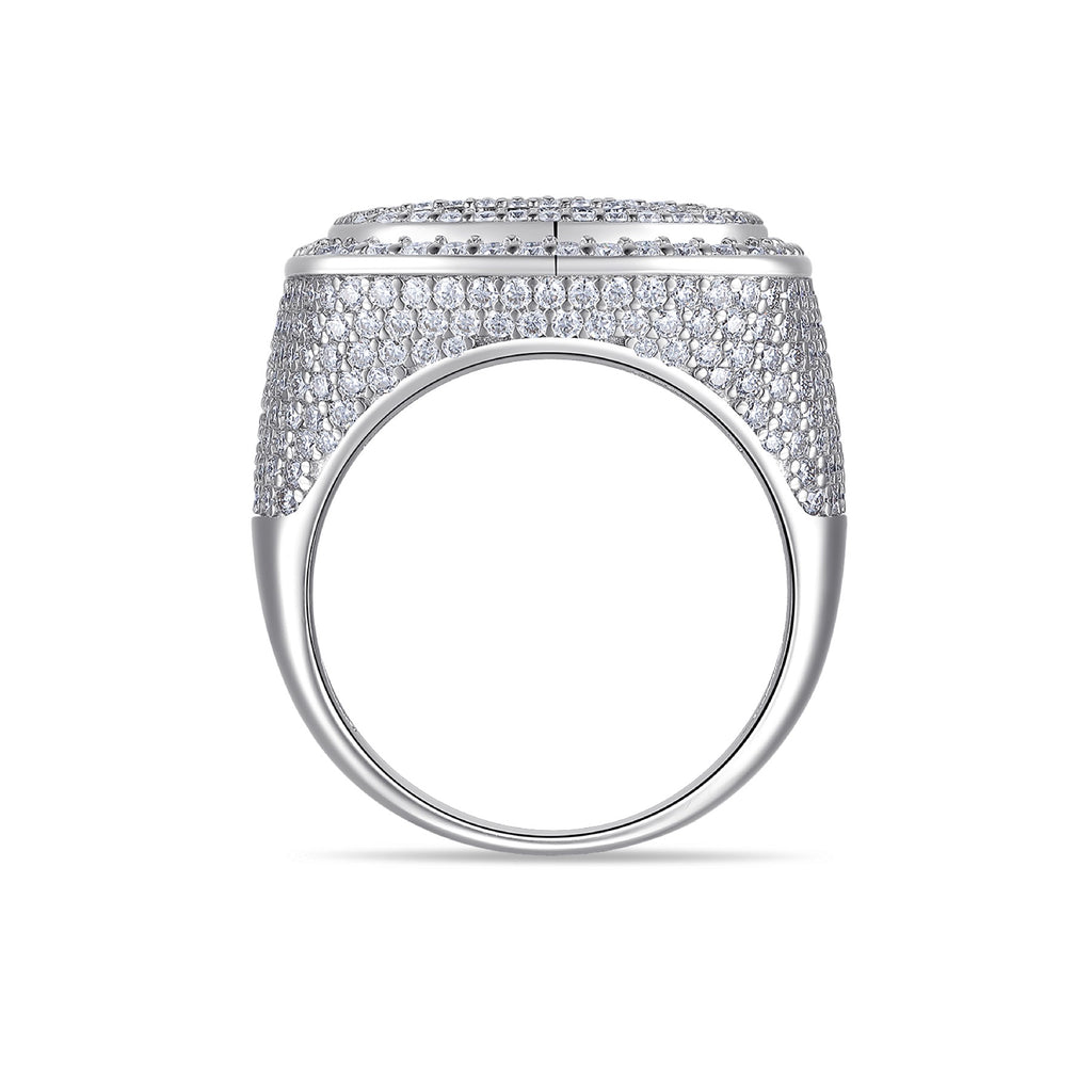 Bastion Moissanite Men's Ring in S925 Sterling Silver