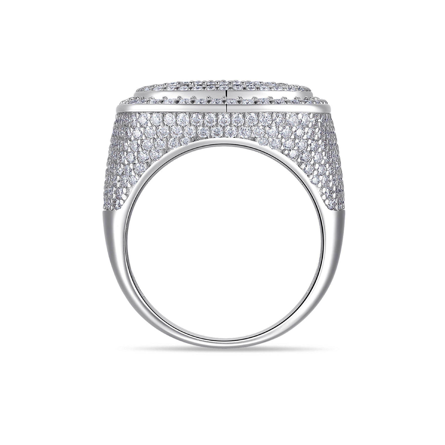 Bastion Moissanite Men's Ring in S925 Sterling Silver