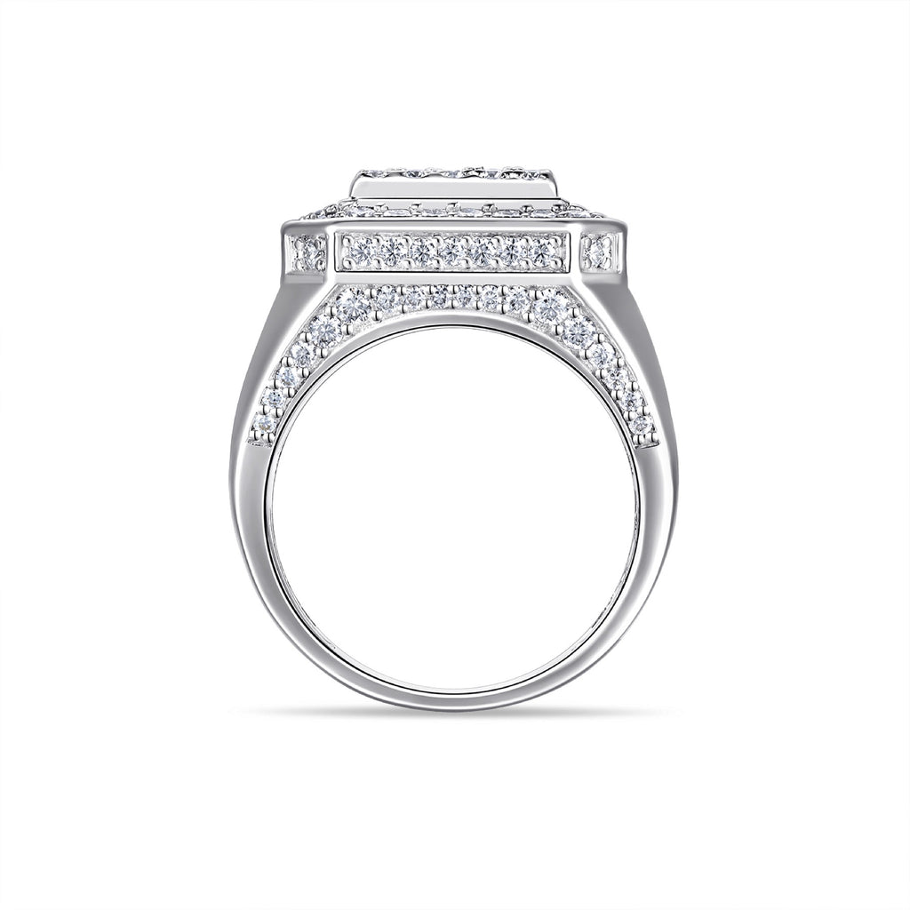 Sovereign Moissanite Men's Ring in S925 Sterling Silver