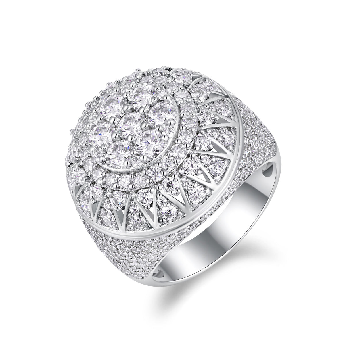 Apex Moissanite Men's Ring in S925 Sterling Silver