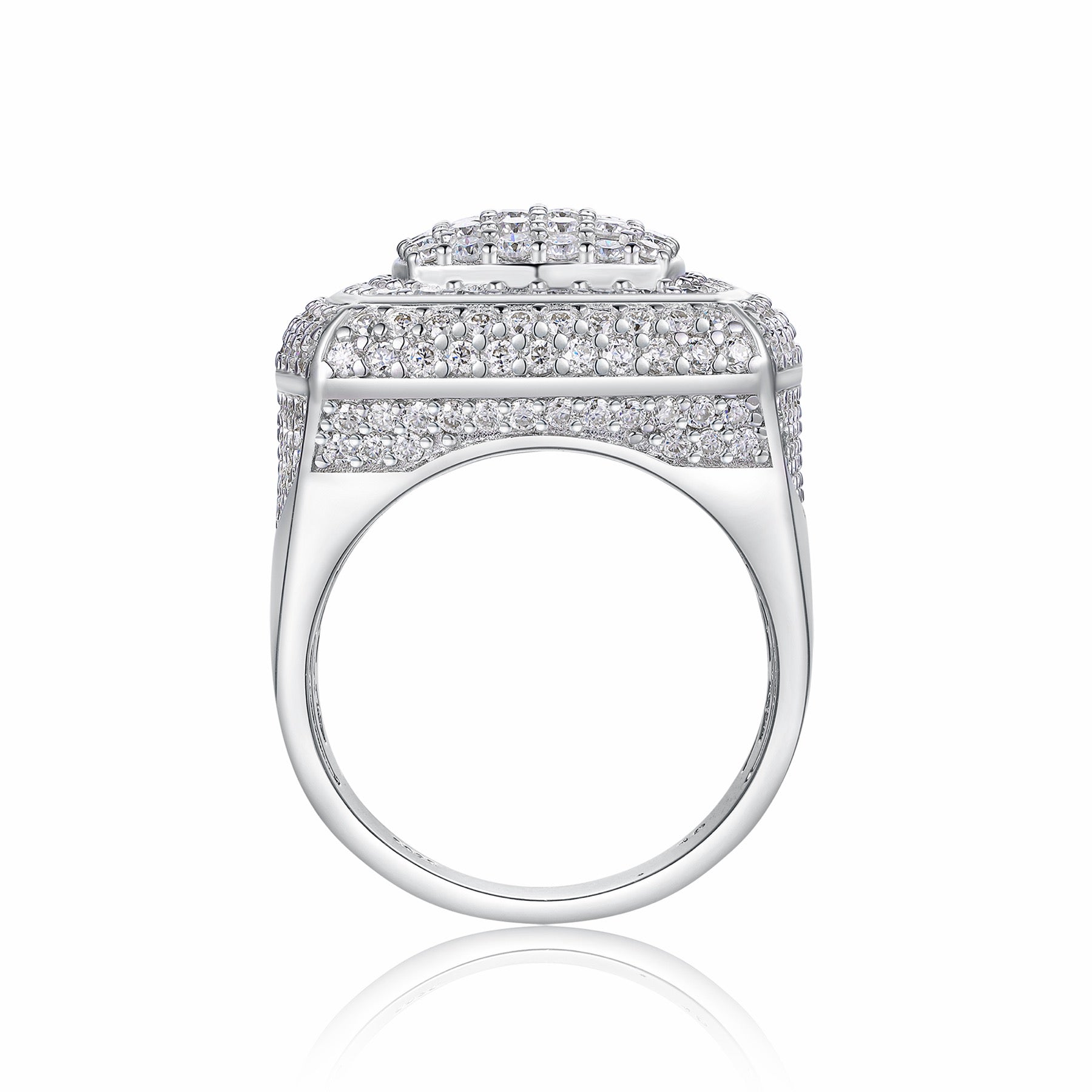 Emperor Moissanite Men's Ring in S925 Sterling Silver