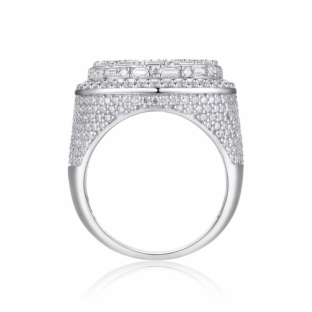 Vanguard Moissanite Men's Ring in S925 Sterling Silver