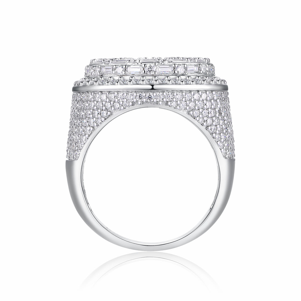 Vanguard Moissanite Men's Ring in S925 Sterling Silver