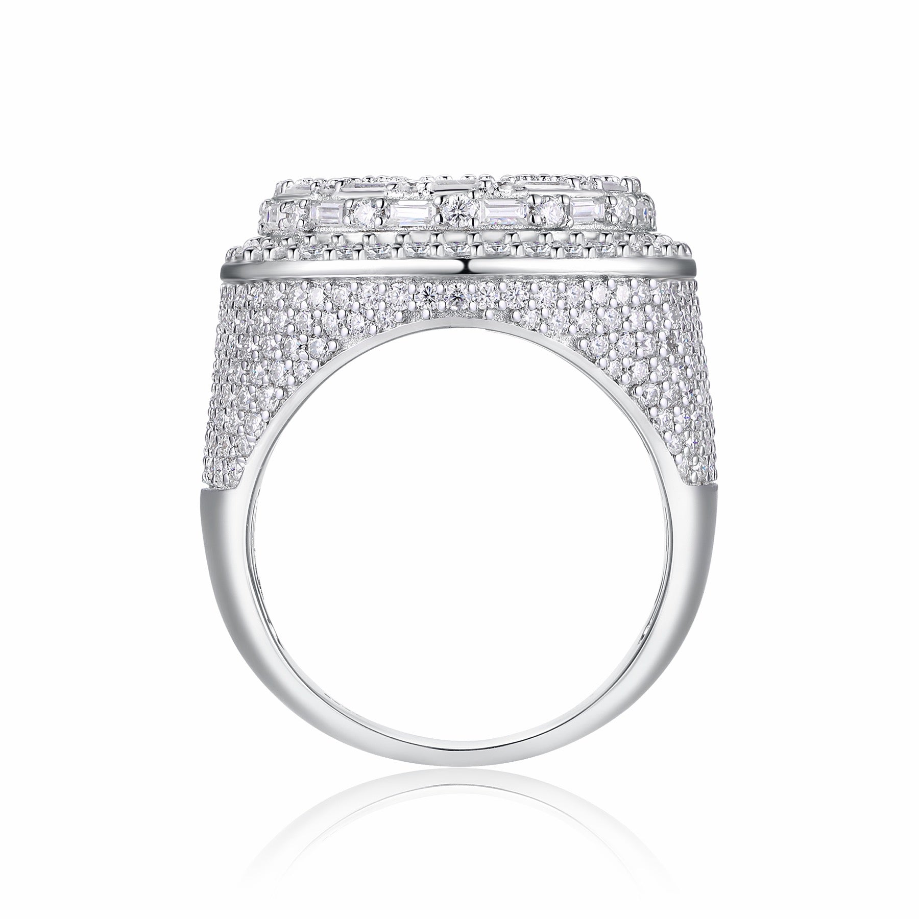 Vanguard Moissanite Men's Ring in S925 Sterling Silver