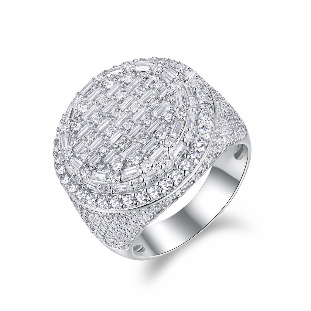Vanguard Moissanite Men's Ring in S925 Sterling Silver