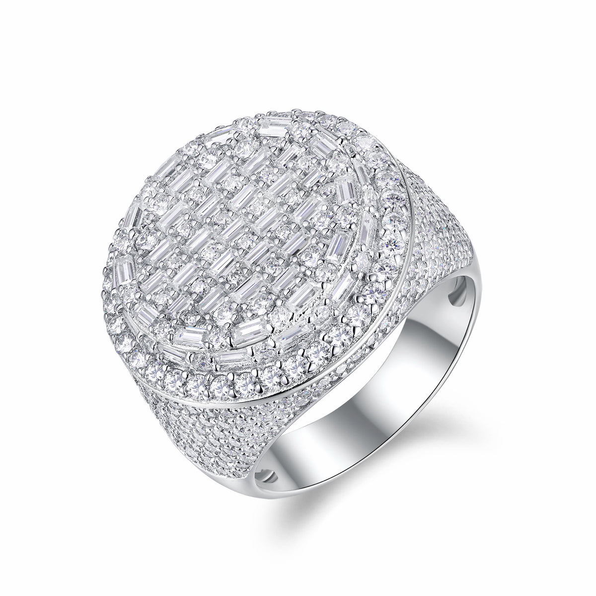 Vanguard Moissanite Men's Ring in S925 Sterling Silver