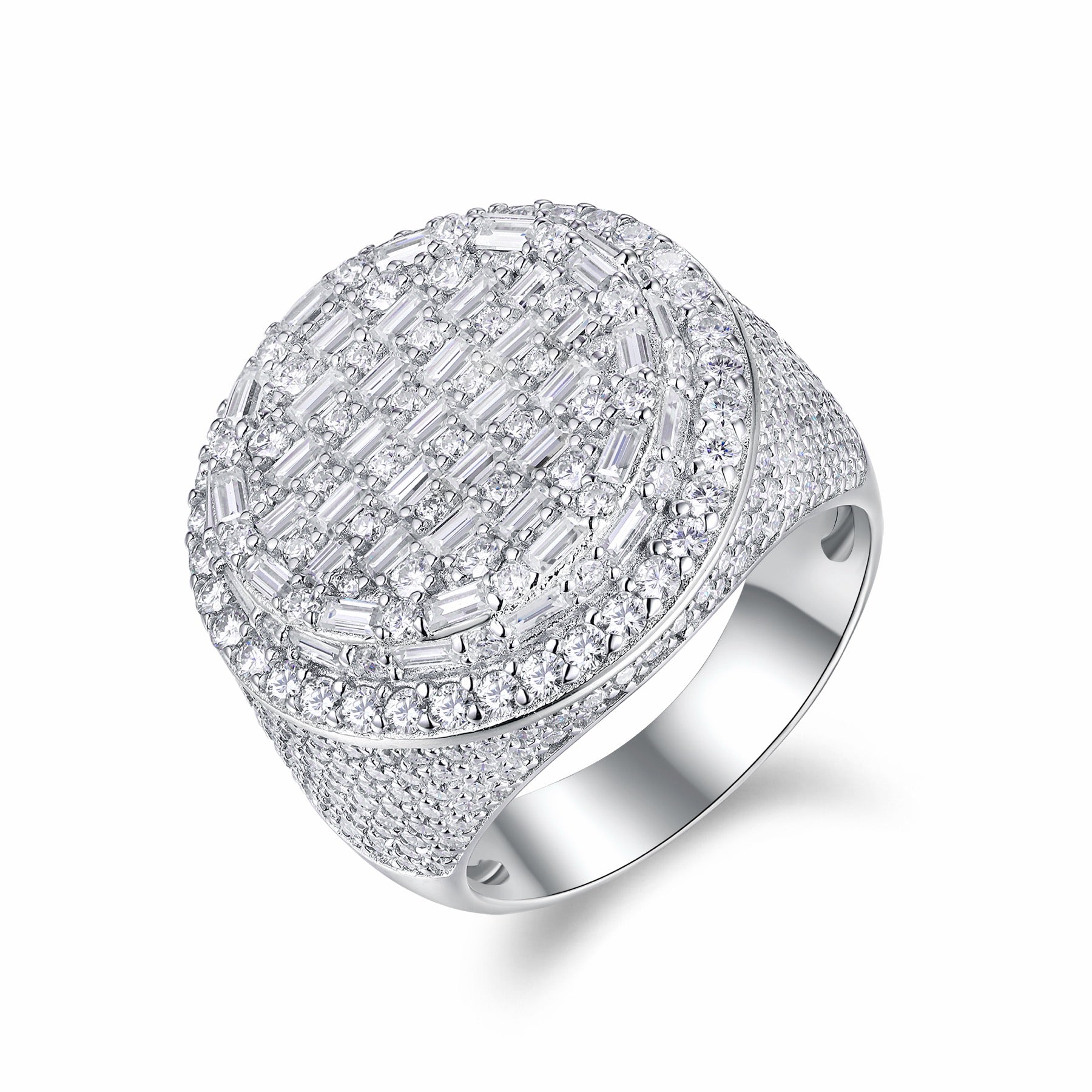 Vanguard Moissanite Men's Ring in S925 Sterling Silver