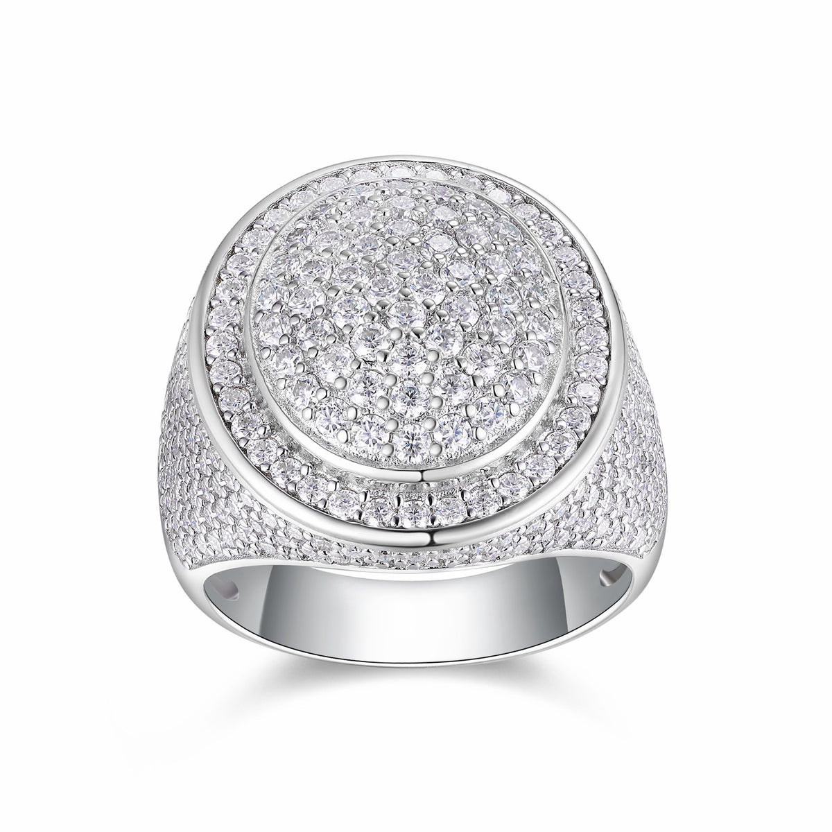 Kingpin Moissanite Men's Ring in S925 Sterling Silver