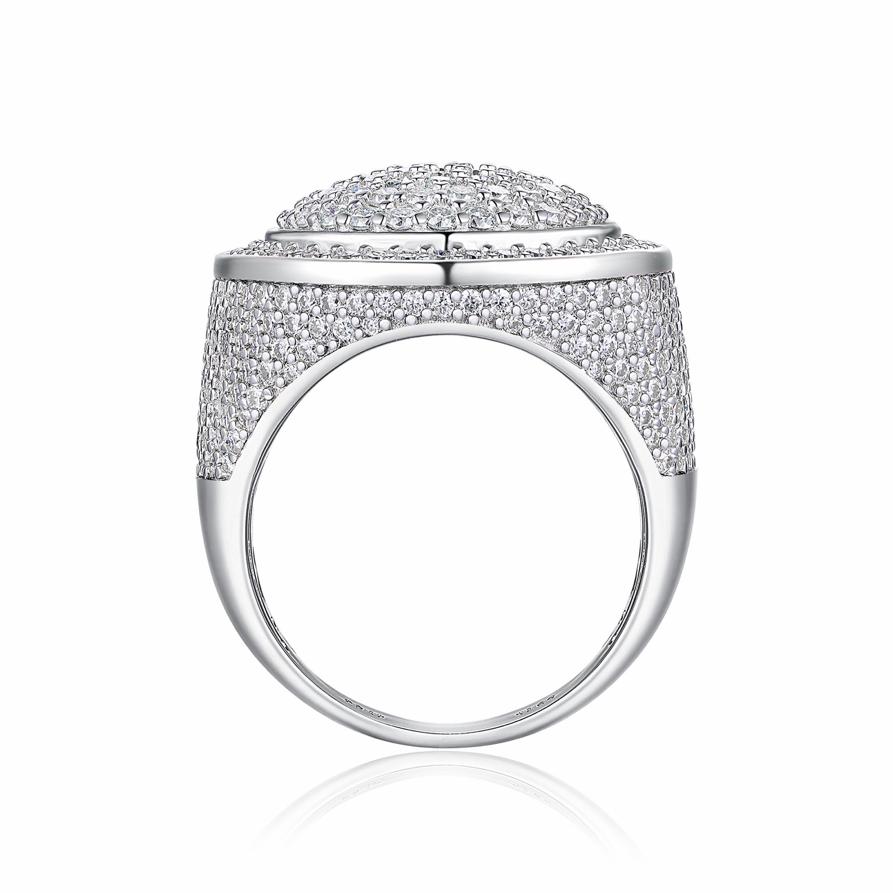 Kingpin Moissanite Men's Ring in S925 Sterling Silver