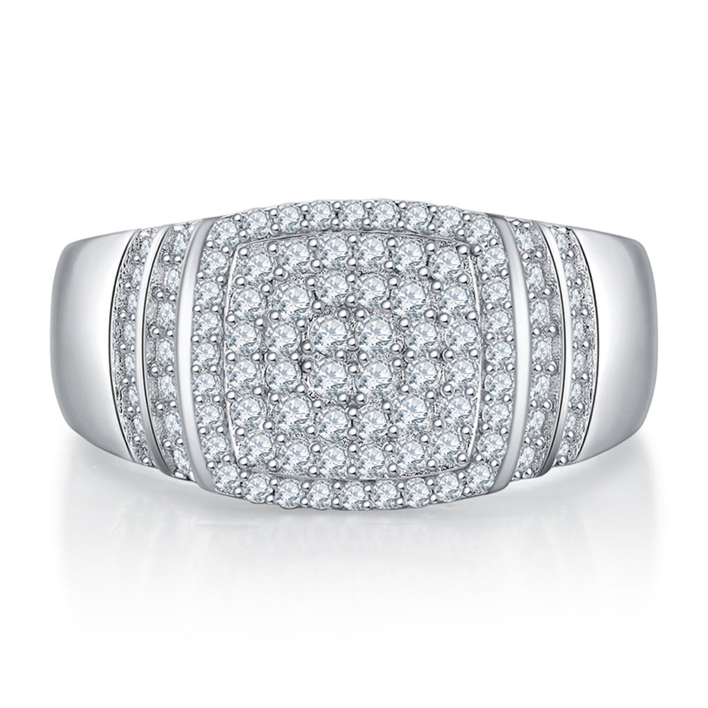 Forge Moissanite Men's Ring in S925 Sterling Silver