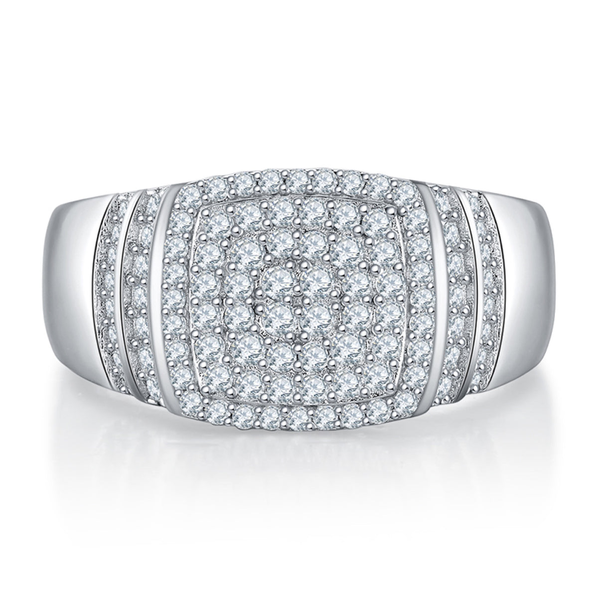 Forge Moissanite Men's Ring in S925 Sterling Silver
