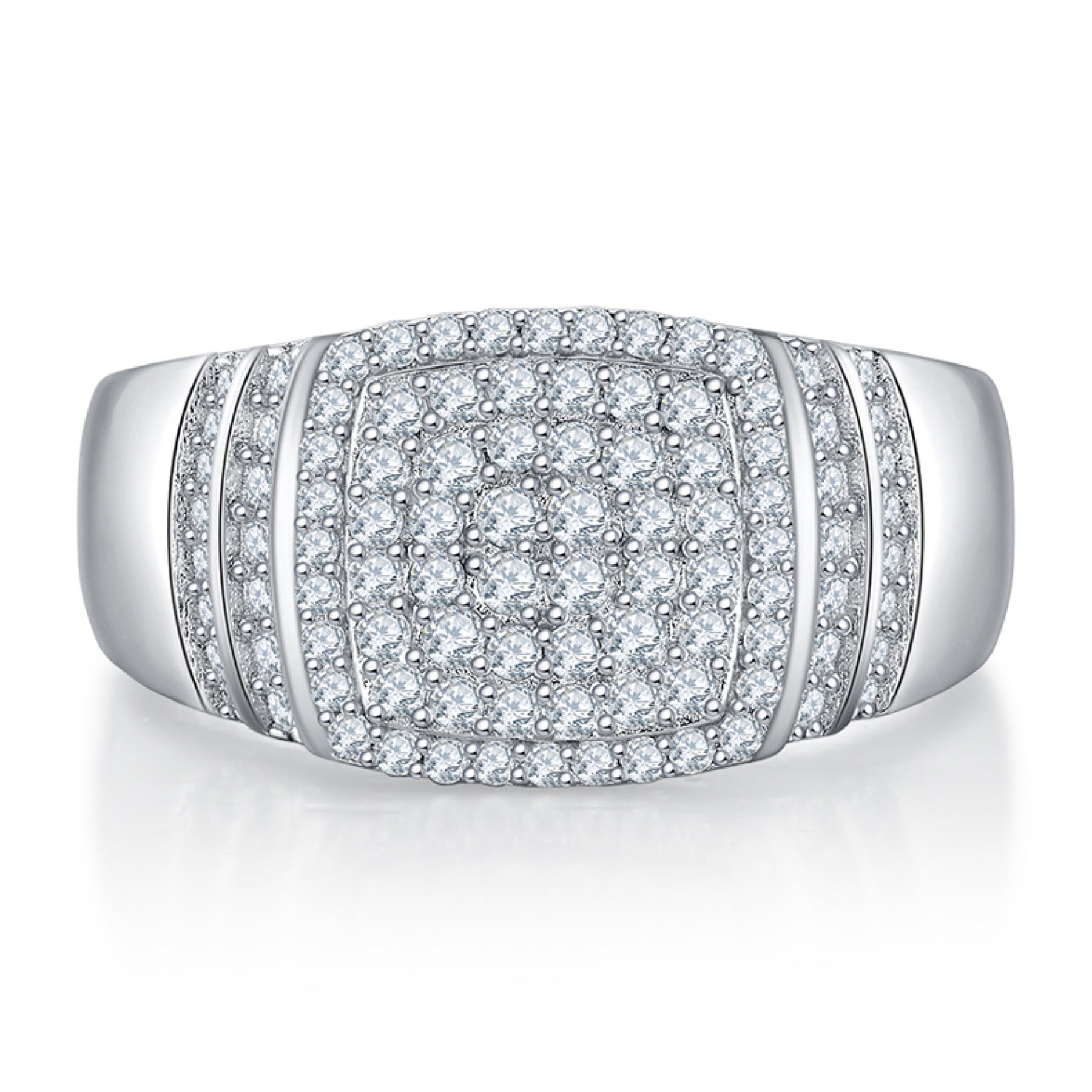 Forge Moissanite Men's Ring in S925 Sterling Silver