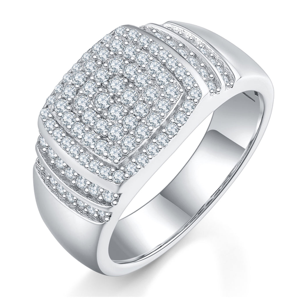 Forge Moissanite Men's Ring in S925 Sterling Silver