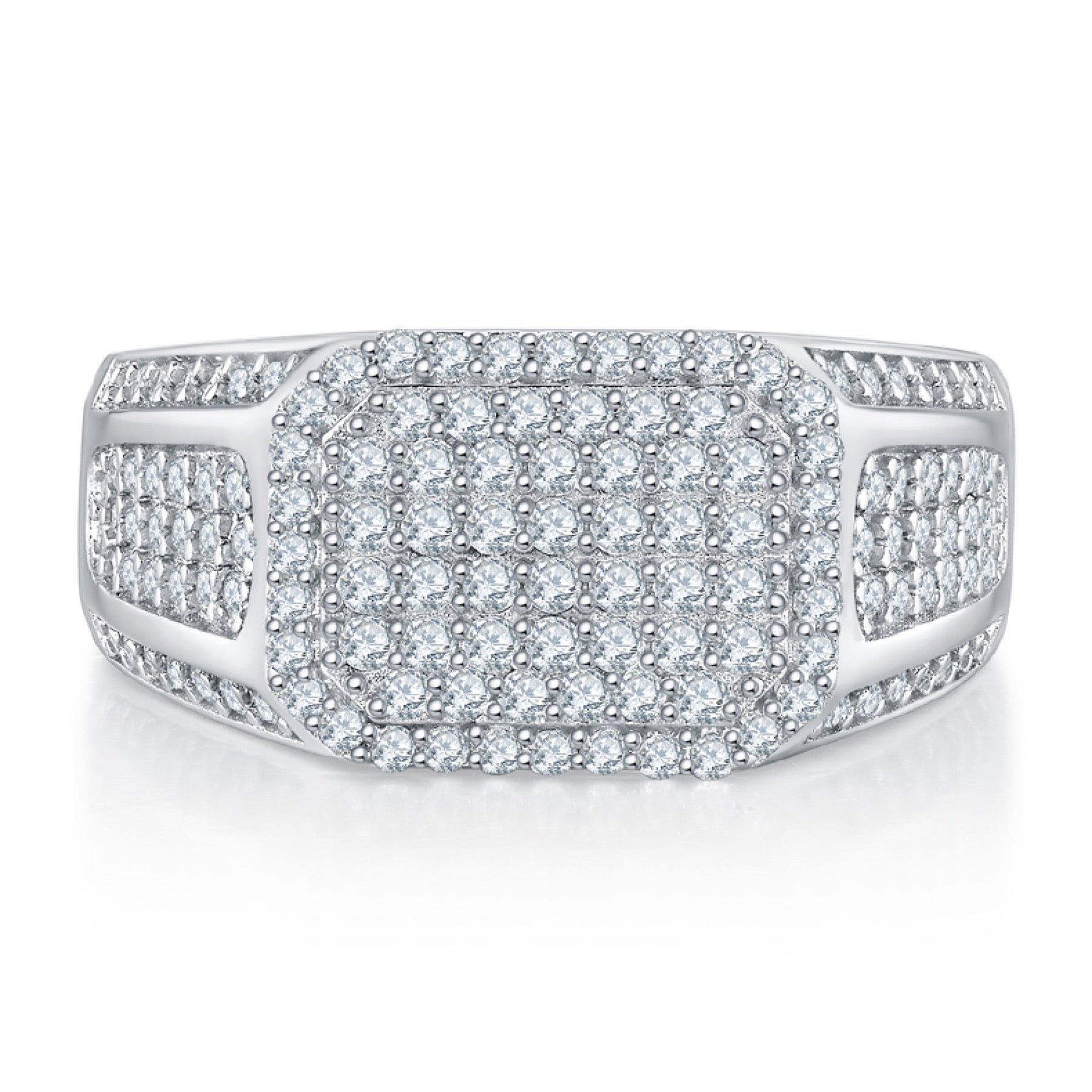 Anvil Moissanite Men's Ring in S925 Sterling Silver