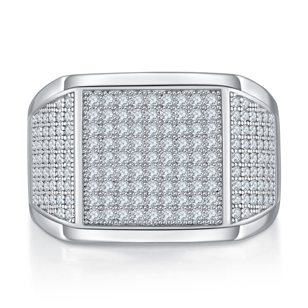 Mason Moissanite Men's Ring in S925 Sterling Silver